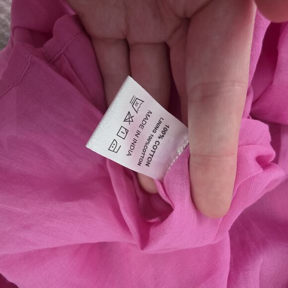 Anna Cate Dress Womens Large Melanie Midi Dress Pink Old Money Smock Tuckernuck - Picture 8 of 9